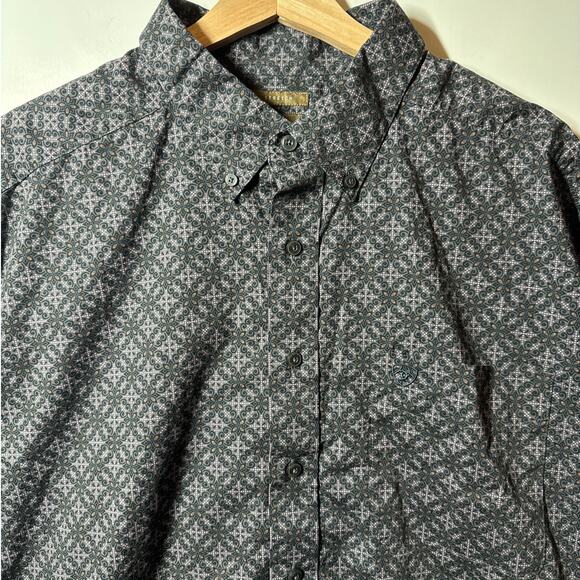 Ariat Men's Wyatt Stretch Classic Fit Long Sleeve Button-Down Western Shirt XXL - Picture 2 of 14